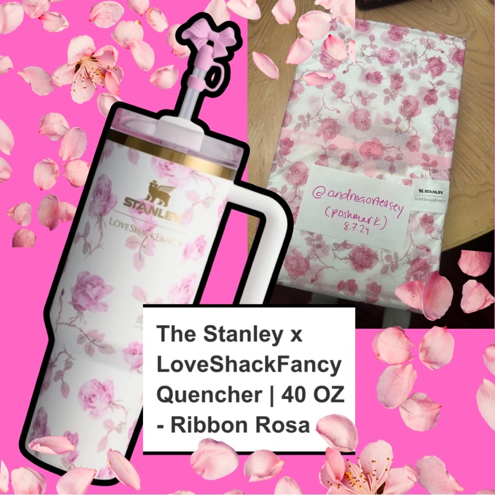 The Stanley x LoveShackFancy Quencher | 40 OZ - Ribbon Rosa